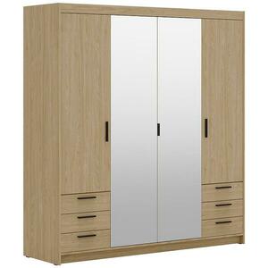 Szekrény Elena 4D 6S tükör tölgy olajozott kép