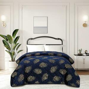 Ágytakaró Poli 2504-2 sötétkék 220x250 cm kép