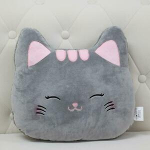 Párna Macska 38x33 cm szürke kép