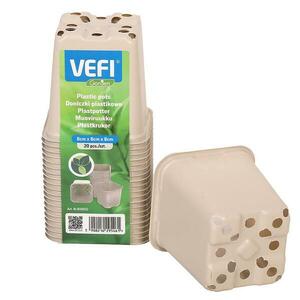 Virágcserép kanégyzet 8 cm bézs 20/csomag kép