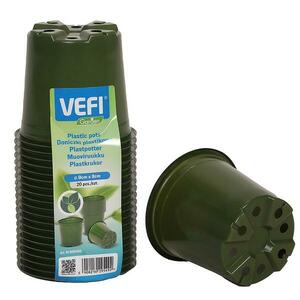 Virágcserép kerek 9 cm zöld 20/csomag kép