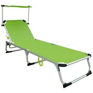 Kerti nyugágy napernyővel zöld kép