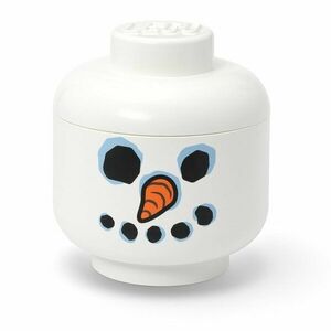 Fehér műanyag gyerek tárolódoboz ø 24x27 cm Head Snowman L – LEGO® kép