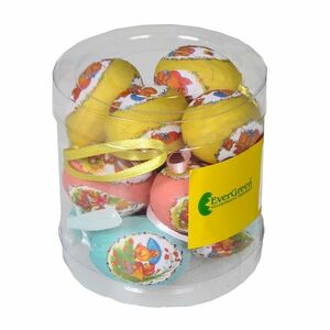 Húsvéti tojáskészlet tavaszi motívumokkal, magasság 4 cm, 12 db/csomag kép