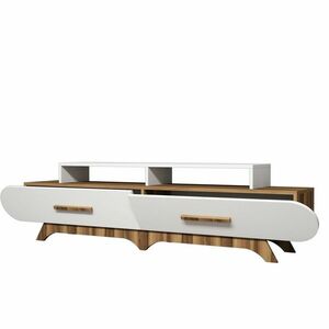 Flora White and Walnut TV-asztal kép