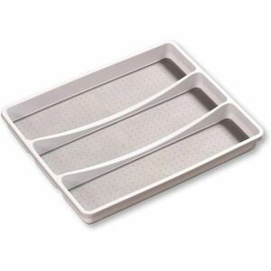 Kesper 30094 Műanyag evőeszköz-tartó, 3 rekeszes, fehér, 40, 5 x 32, 5 x 4, 5 cm kép