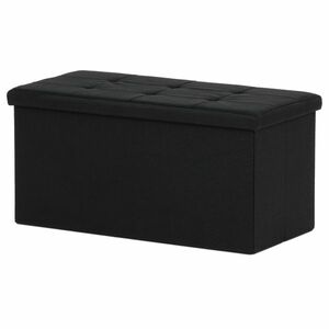 Tárolós lábtartó, fekete, 76 x 37 x 37 cm kép