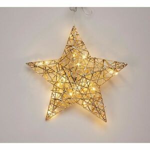 Karácsonyi csillag Champagne, 30 x 30 cm, 20 mikroLED, elemes kép
