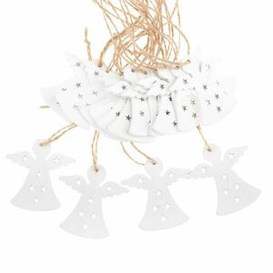 Fából készült függő díszek szettje Angyal, 18 db kép