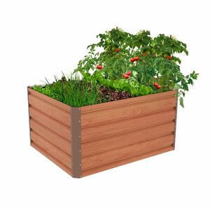 Emelt virágágyás G21 Daisy 100 x 80 x 52 cm, fémlemez, barna kép