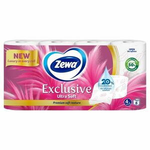 Zewa Exclusive Ultra Soft 4 rétegű Toalettpapír 8 tekercs kép