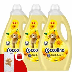 Coccolino Öblítőkoncentrátum Happy Yellow 3x3000ml + Ajándék Cocc... kép