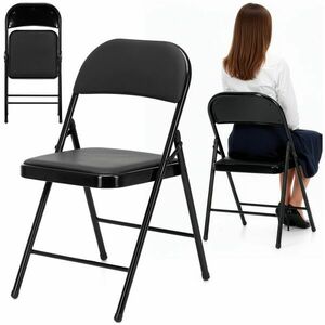 Gf0113 összecsukható szék 46, 5 x 43, 5 x 79 cm fekete kép