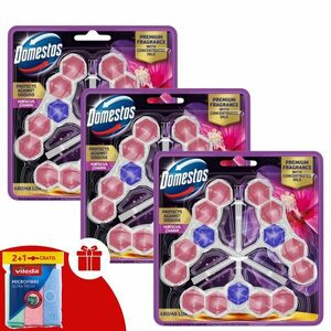 Domestos Aroma Lux WC frissítő blokk Hibiscus Charm koncentrált i... kép