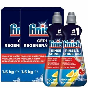 Finish gépi Regeneráló só 2x1, 5kg + Finish Shine and Protect gépi... kép