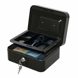 HOME SAFEMONEY pénzkazetta, acél, kivehető aprópénz tároló rekesz... kép