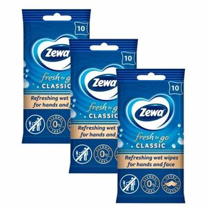 Zewa Classsic nedves Kéz- és arctörlő Kendő 3x10db kép