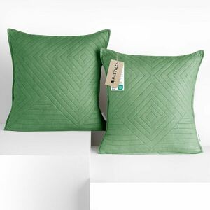 RESTILO díszpárnahuzat SOFTA szín zöld dombornyomott stílus glamo... kép