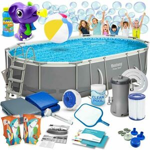 18in1 bestway 56448 + ingyenes buborékgép kerti medence 488 x 305... kép