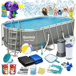 Kerti keret medence 549 x 274 x 122 cm 17in1 bestway 56710 kép