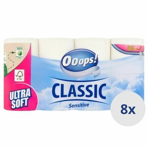 Ooops! Classic Sensitive 3 rétegű Toalettpapír 8x8 tekercs kép