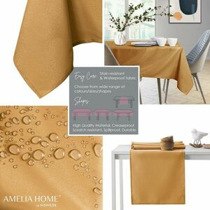 Asztalterítő Empire arany sima klasszikus 60x60 AmeliaHome kép