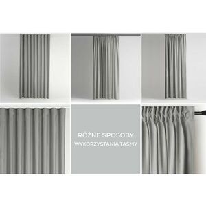 Sötétítő függöny VELVET szürke szalag bársony 140x270 AmeliaHome kép