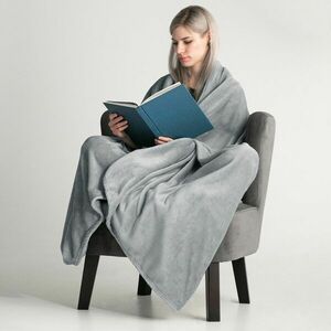 Takaró MIC szín szürke sima stílus klasszikus anyag mikroszálas 200x220 kép