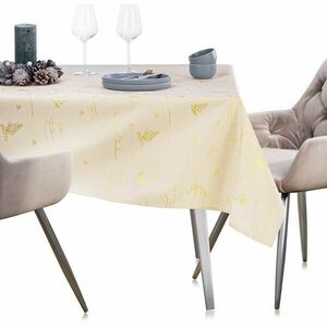 Asztalterítő Christmas Eve sárga nyomott ünnepi 140x220 AmeliaHome kép