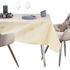 Asztalterítő Christmas Eve sárga nyomott ünnepi 140x400 AmeliaHome kép