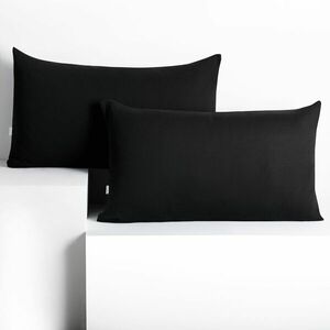 Díszpárnahuzat AMBER fekete dzsörzé 50x60 DecoKing kép