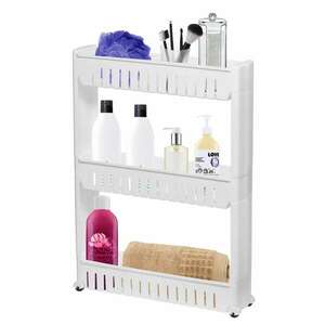 Springos gurulós szekrény 3 polc fehér kép