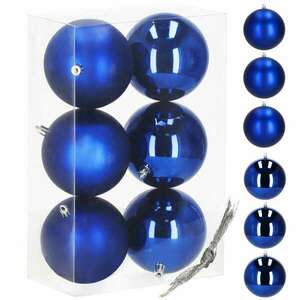 Springos Karácsonyfa gömbök 10 cm 6 db. kép