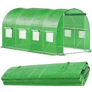 Springos Üvegház Fólia 4, 5x2x2m, UV védelemmel ellátott - Zöld kép