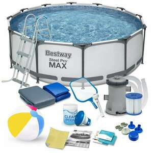 366 x 100 cm keretes kerti medence szett 17in1 bestway 56418 kép