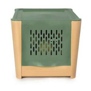 Snips 000500 zöldségtároló doboz, világosbarna és zöld színben kép