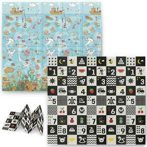 Nukido Összecsukható habszivacs, számok és óceán, 200x180x1cm - Színes kép