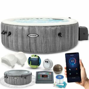 Intex PureSpa Greywood Deluxe 6 személyes 216x71cm Felfújható Jak... kép