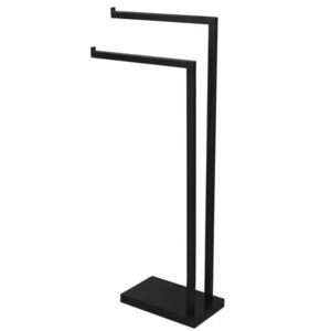 Springos fém Törölközőtartó 80, 5x32, 5x20, 5cm - Fekete kép