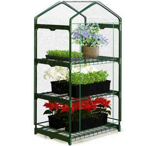 Plonos Üvegházi polc 69x49x125cm - Zöld kép