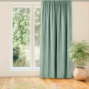 Sötétítő függöny MILANA mentazöld sárkány függönybehúzó szalag át... kép