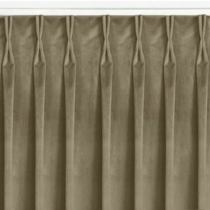 Sötétítő függöny VILA bézs flex 9, 5 cm kettős átfedéssel bársony... kép