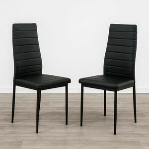Pepita Elyra Eco-bőr étkezőszék szett 2db - fekete kép