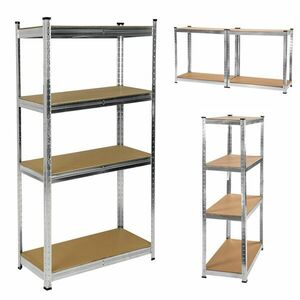 Pepita Fém ipari polc (salgó polc) MDF lapokkal 150x75x30cm - 540... kép