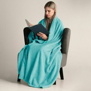 Takaró HENRY türkiz dombornyomott modern 150x200 kép