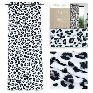 Sötétítő függöny WILD fehér nyomott motívum állatos tropikus ezüs... kép