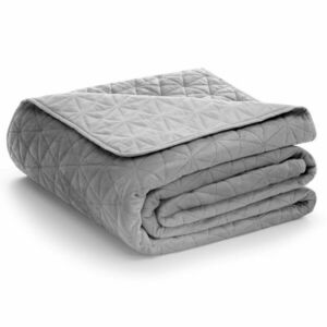 Ágytakaró LAILA szürke sima glamour bársony, poliészter 240x260 A... kép