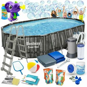 Keretes kerti medence 610 x 366 x 122 cm 18in1 Bestway 5611R kép