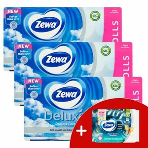 Zewa Deluxe Delicate Care 3 rétegű Toalettpapír 3x16 tekercs + 1... kép