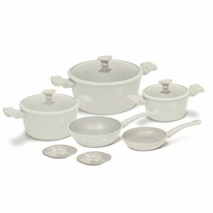 Fashion by berlinger Haus 10 részes edénykészlet, matt krém-arany... kép